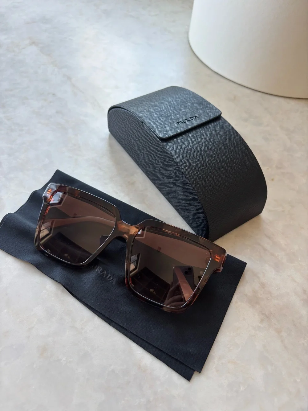 BRAND NEW : Prada Women's Tortoiseshell Sunglasses - Browni Gradient Lenses